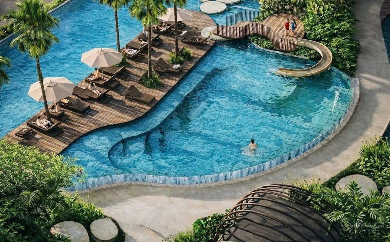 Hồ bơi thuộc Dự án palm river quận 2 - Rạch chiếc - Hcm